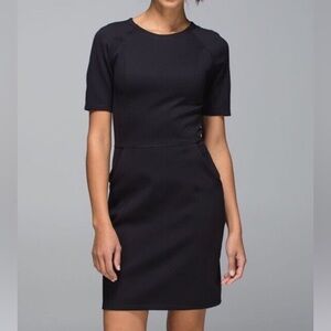 Lululemon power date Black Short Sleeve Dress size 8